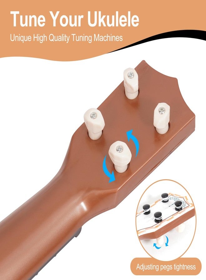 Raimy 17in Ukulele Guitar for Kids - 4 String Mini Learning Instruments Educational Musical Toy for Beginner Toddler Gifts for Age 3 4 5 6 7 8 9 Years Boys Girls Baby Children (White) - Image 4